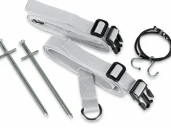 Dometic Storm Tie Down Kit Mist ist ein Sturmband-Set< Sturmbänder|Sturmbänder