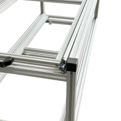 Markenlos Doppel Alu Heckauszug mit 6 geschlossenen Boxen - 80×60 cm< Heckauszüge