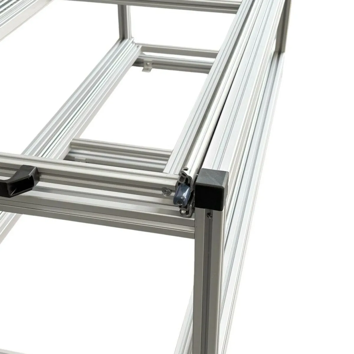 Markenlos Doppel Alu-Heckauszug mit 4 geschlossenen Boxen - 80 x 60 cm< Heckauszüge