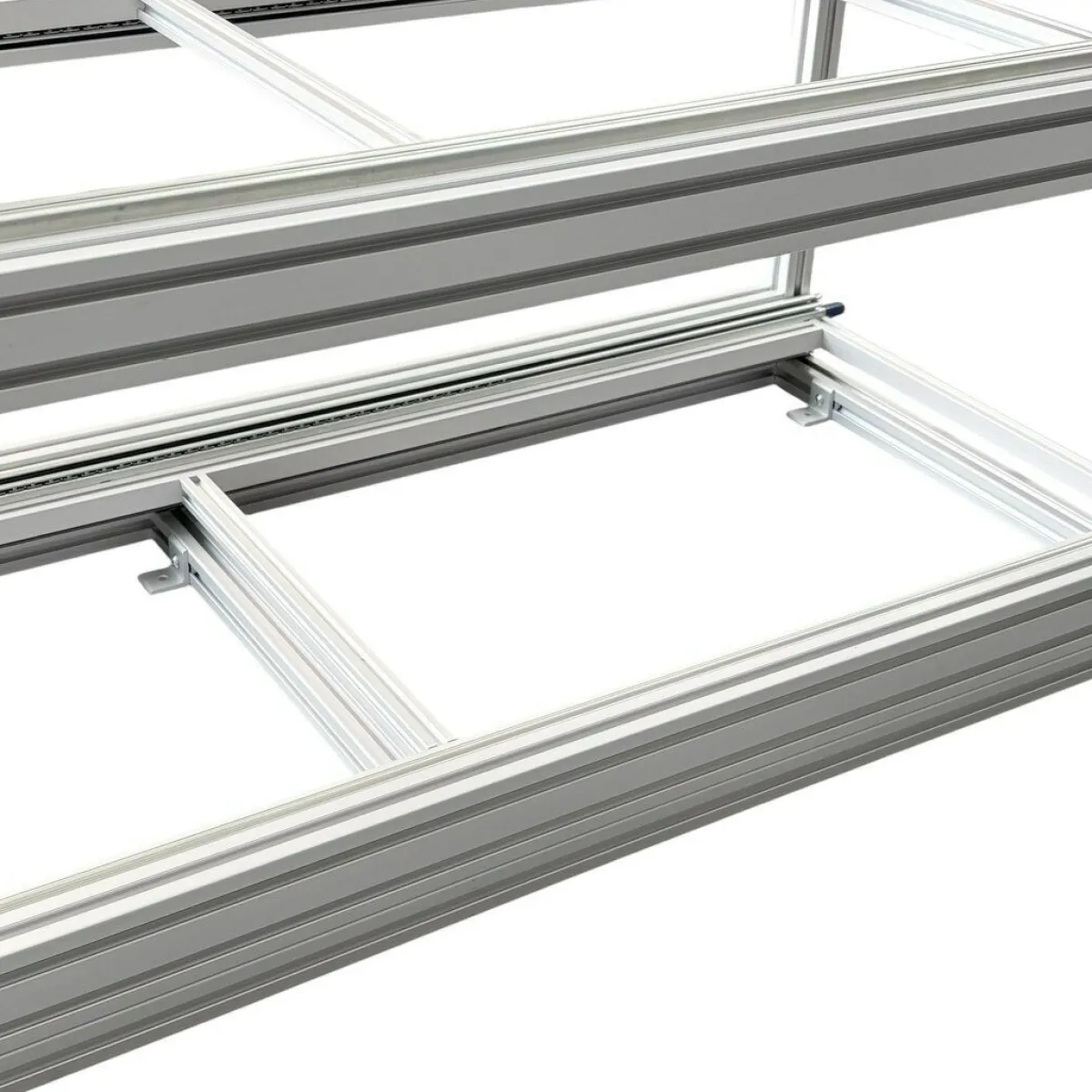 Markenlos Doppel Alu-Heckauszug mit 4 geschlossenen Boxen - 80 x 60 cm< Heckauszüge
