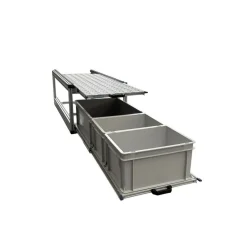 Markenlos Heckauszüge-Doppel-Heckauszug 120×40 cm – 3 offene Boxen und Riffelblech