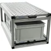 Markenlos Heckauszüge-Doppel-Heckauszug mit 2 offene Boxen und Alu platte - 90 × 40 cm