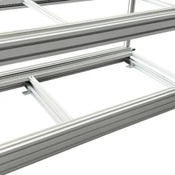 Markenlos Doppel-Schiebeframe 120x40 cm für Camper mit offenen Boxen< Heckauszüge