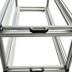 Markenlos Doppel-Schiebeframe 120x40 cm für Camper mit offenen Boxen< Heckauszüge