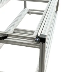 Markenlos Heckauszüge-Doppel-Schiebeframe 120x40 cm mit geschlossenen Boxen