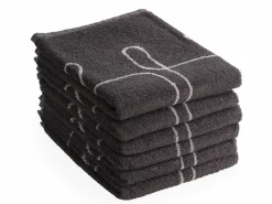 DoubleDry Geschirr- & Küchentücher^Besteck 50 x 50 cm 6-er Set Küchentüchern - Grau