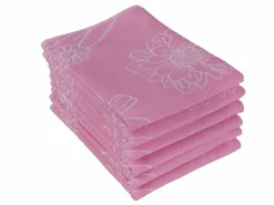 DoubleDry Blume 50 x 70 cm 6er-Set Geschirrtüchern - Rosa< Geschirr- & Küchentücher