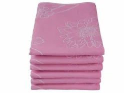 DoubleDry Blume 50 x 70 cm 6er-Set Geschirrtüchern - Rosa< Geschirr- & Küchentücher