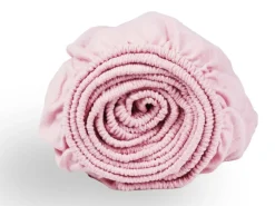 DoubleDry Spannbettlaken^Flanel 90x200 cm Spannbettlaken - Hellrosa