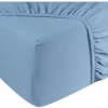DoubleDry Spannbettlaken^Flanel 140x200 cm Spannbettlaken - Hellblau