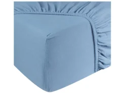 DoubleDry Spannbettlaken^Flanel 140x200 cm Spannbettlaken - Hellblau