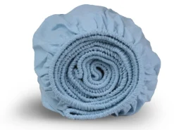 DoubleDry Spannbettlaken^Flanel 140x200 cm Spannbettlaken - Hellblau