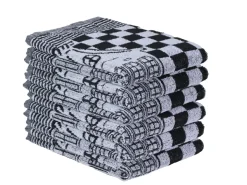 DoubleDry Geschirr- & Küchentücher^Haus 50 x 50 cm 6-er Set Küchentüchern - Schwarz