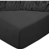 DoubleDry Home 140 x 200 cm spannbettlaken - schwarz< Spannbettlaken
