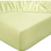 DoubleDry Home 90 x 200 cm Spannbettlaken - Hell Gelb< Spannbettlaken