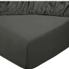 DoubleDry Home 180 x 200 cm Spannbettlaken - Anthrazit< Spannbettlaken