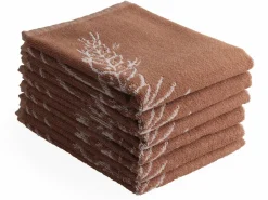 DoubleDry Geschirr- & Küchentücher^Mühle 50 x 50 cm 6-er set Küchentuch - braun