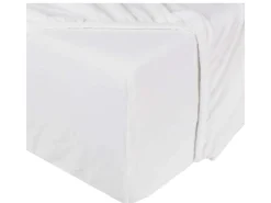 DoubleDry Spannbettlaken-Molton 180 x 200 cm Spannbettlaken - Basic White
