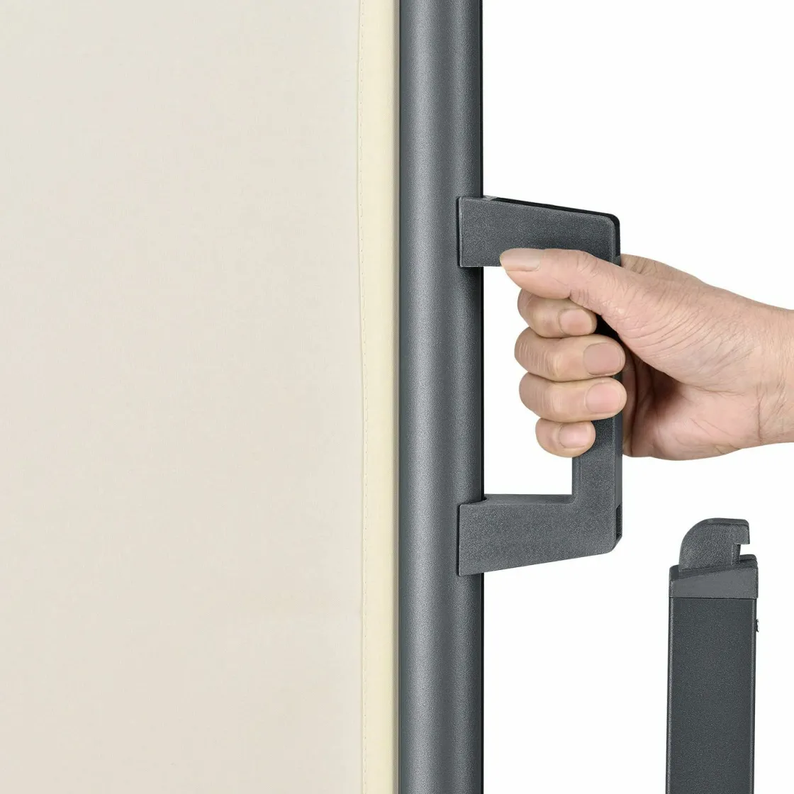 Markenlos Sonnensegel|Sonnensegel-Dubai 300 x 160 beige Seitenmarkise