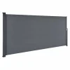 Markenlos Sonnensegel|Sonnensegel-Dubai 500 x 160 grau Seitenmarkise