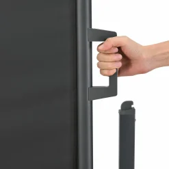 Markenlos Sonnensegel|Sonnensegel-Dubai 500 x 160 grau Seitenmarkise
