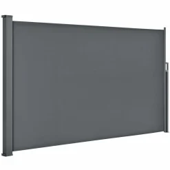 Markenlos Sonnensegel|Sonnensegel-Dubai 300 x 160 grau Seitenmarkise