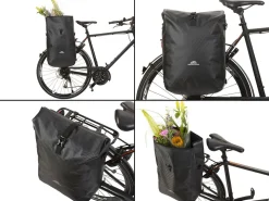 Dutch Mountains Fahrrad Zubehör|Fahrradtaschen^28 Liter 3 in 1 einzelne Fahrradtasche - Black