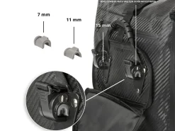 Dutch Mountains Fahrrad Zubehör|Fahrradtaschen^28 Liter 3 in 1 einzelne Fahrradtasche - Black