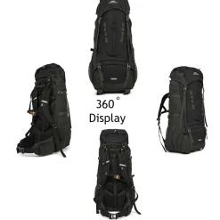 Dutch Mountains Backpacks-65-75 Liter backpack mit Regenschutz - Black