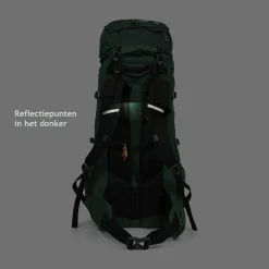Dutch Mountains 65-75 liter backpack mit Regenschutz - Green< Backpacks