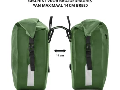 Dutch Mountains Fahrrad Zubehör|Fahrradtaschen-46 Liter doppelte Fahrradtasche - Green