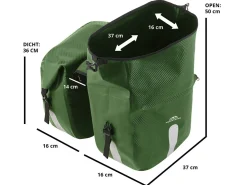 Dutch Mountains Fahrrad Zubehör|Fahrradtaschen-46 Liter doppelte Fahrradtasche - Green