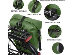 Dutch Mountains Fahrrad Zubehör|Fahrradtaschen-24 Liter einzelnes Fahrradtasche - Green