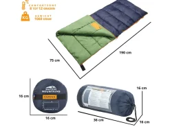 Dutch Mountains Pampus blau grüner Schlafsack< Deckenschlafsäcke|Sommerschlafsäcke