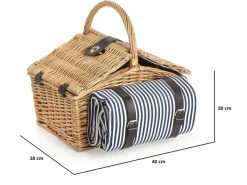 Dutch Mountains 4-Personen 24-teiliger Picknickkorb< Geschirrsets
