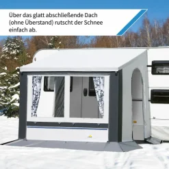 dwt Zelte Wintervorzelte Wohnwagen-DWT Cortina III 200x150 cm Wohnwagenteilzelt - Grey