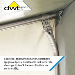 dwt Zelte Wintervorzelte Wohnwagen-DWT Cortina III 350x210 cm Wohnwagen Winterzelt - Grey