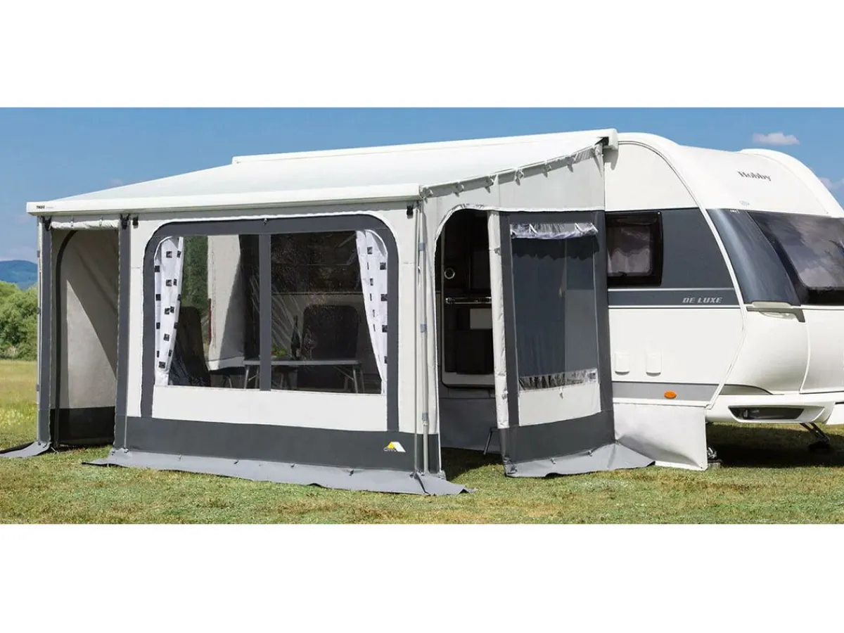 dwt Zelte DWT It´s Holiday Dachmarkise Seitenwand XL - 260-280 cm< Wohnwagen Sonnendach Mit Seitenwände|Seitenwände