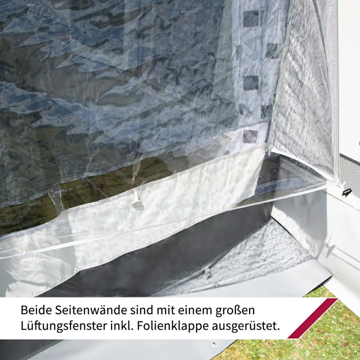 dwt Zelte DWT It´s Holiday Dachmarkise Seitenwand XL - 260-280 cm< Wohnwagen Sonnendach Mit Seitenwände|Seitenwände