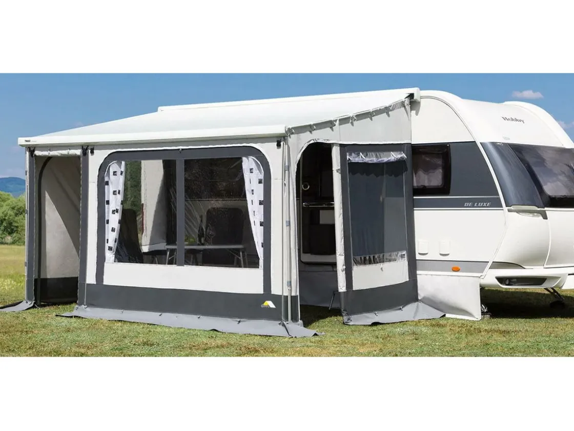 dwt Zelte Wohnwagen Sonnendach Mit Seitenwände|Seitenwände-DWT It´s Holiday L-Vans Dachmarkise Seitenwand - 230-250 cm