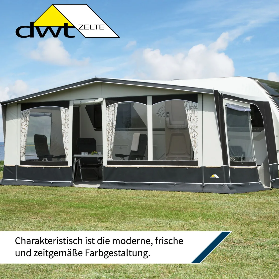 dwt Zelte Reisevorzelte|Volleinzug Vorzelte^DWT Jubilee 40 240 Größe 14 (941 - 970) Stahl Wohnwagenvorzelt