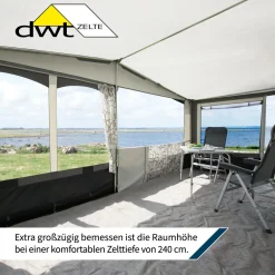 dwt Zelte Reisevorzelte|Volleinzug Vorzelte^DWT Jubilee 40 240 Größe 14 (941 - 970) Stahl Wohnwagenvorzelt