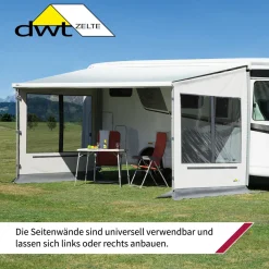dwt Zelte Wohnwagen Sonnendach Mit Seitenwände|Seitenwände-DWT Rain Outside Seitenwand M Markisenseitenwand