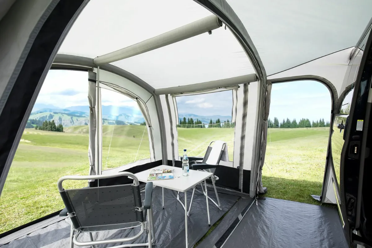 dwt Zelte DWT Rodeo Air (320 x 200+100 cm) Busvorzelt< Aufblasbare Busvorzelte|Freistehende Busvorzelte