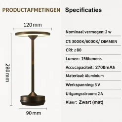 Warmpi Campinglampen Aufladbar|Campinglampen Aufladbar-Eclips LED Tischlampe - Gold