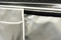 Esvo 10 Meter Windblende mit Klettband und Organizer - Grey< Bodenschürzen