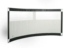 Esvo Windschutz^gebogen Mistral PVC 300 mit schmale Fenster Windschutz