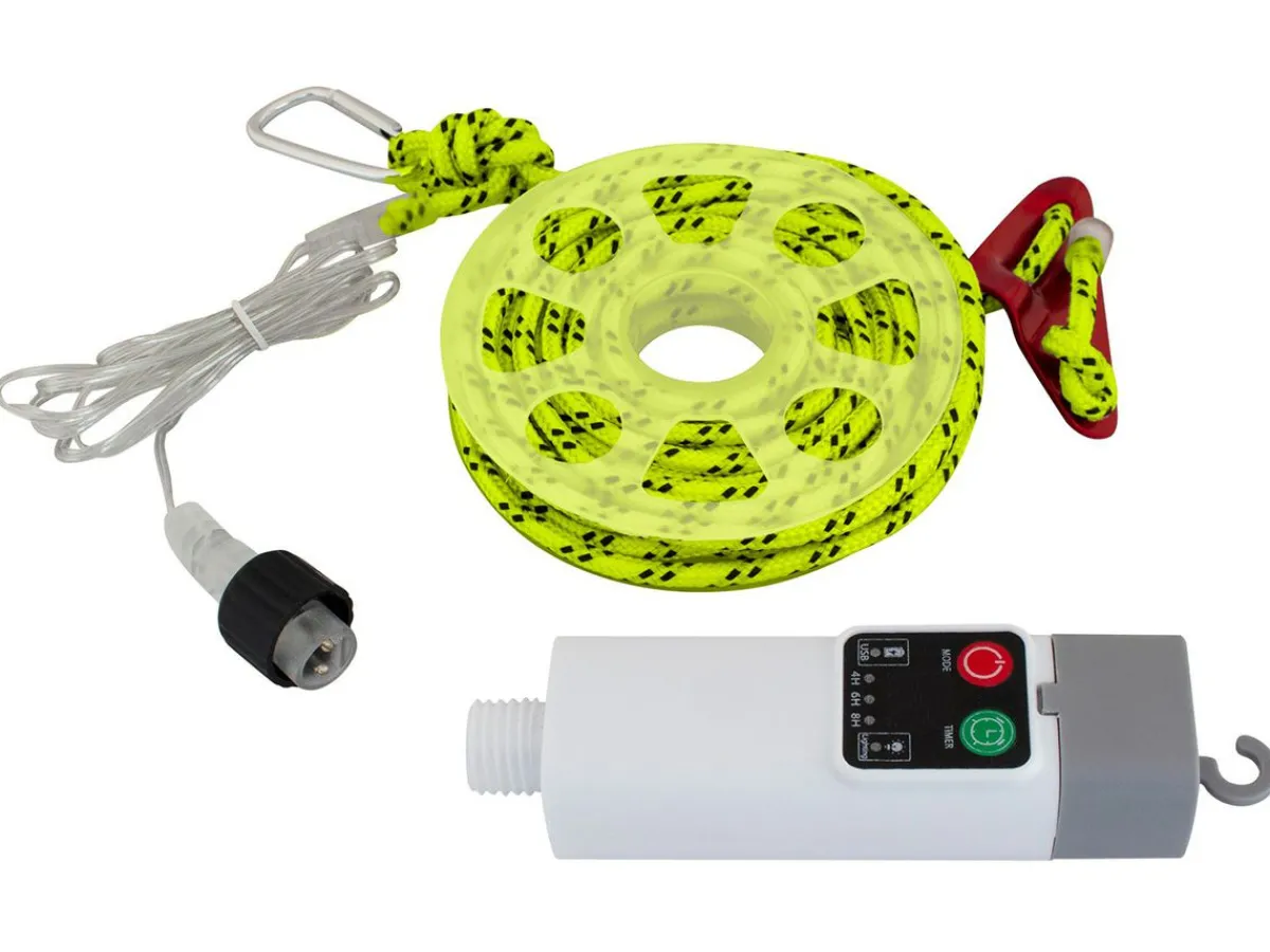 EuroTrail 5 Meter Beleuchtete Abspannleine - Yellow< Abspannleinen