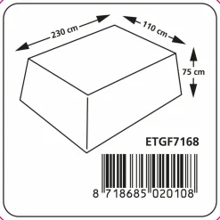 EuroTrail Cantonic 210 x 110 Grey Tischdecke< Schutzhüllen Gartenmöbel