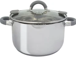 EuroTrail Töpfe & Pfannen-Gerona 1,5 Liter RVS Pfanne mit Deckel